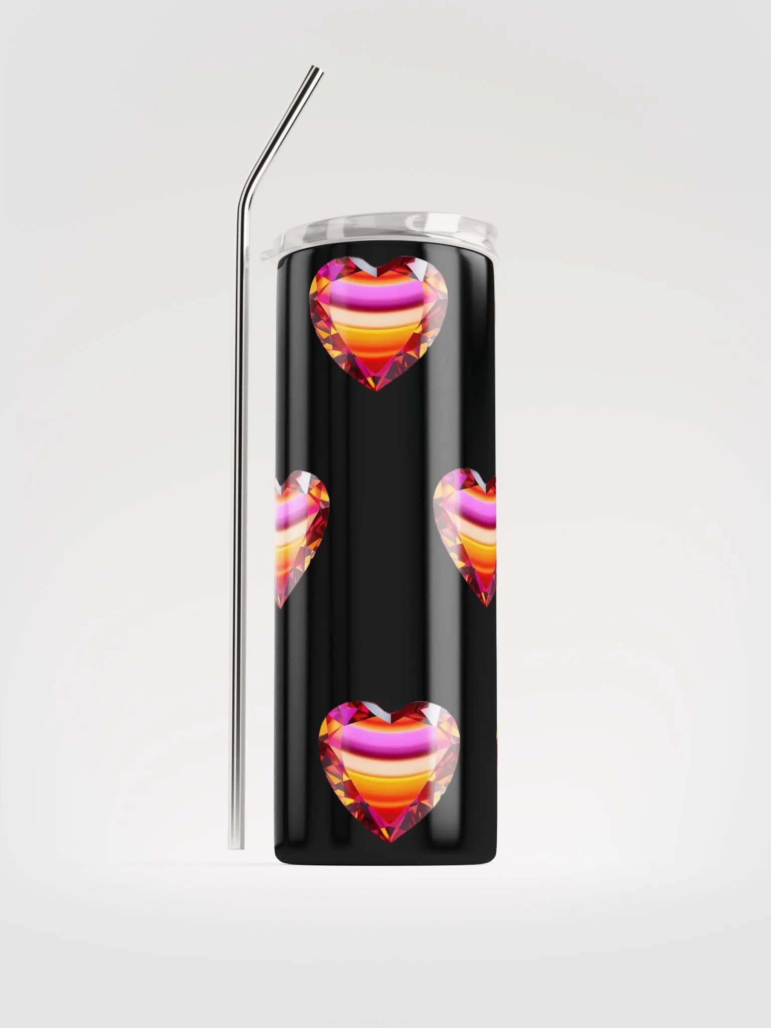 Sunset Hearts Stainless Steel Tumbler product image (2)