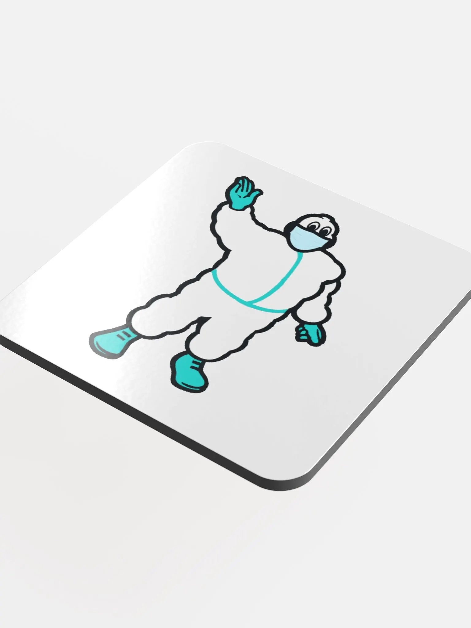 Dr Bibendum Glossed Cork Coaster product image (4)