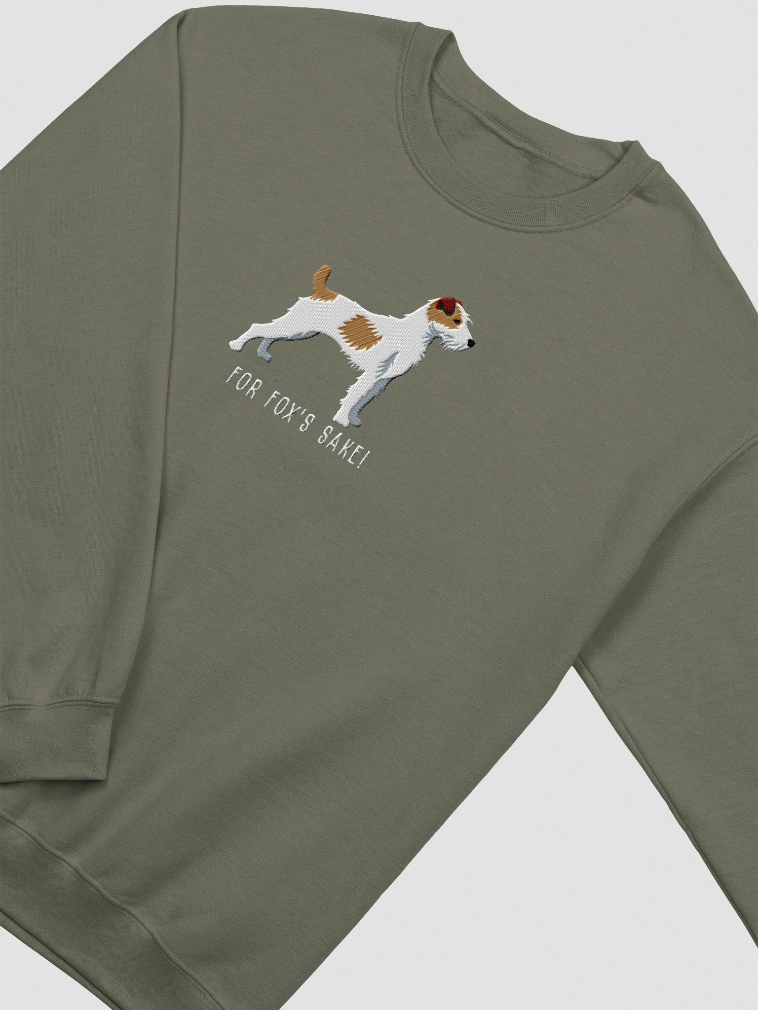 For Fox's Sake! Sweatshirt (Embroidered) of a Parson Russell Terrier(Brown) product image (6)