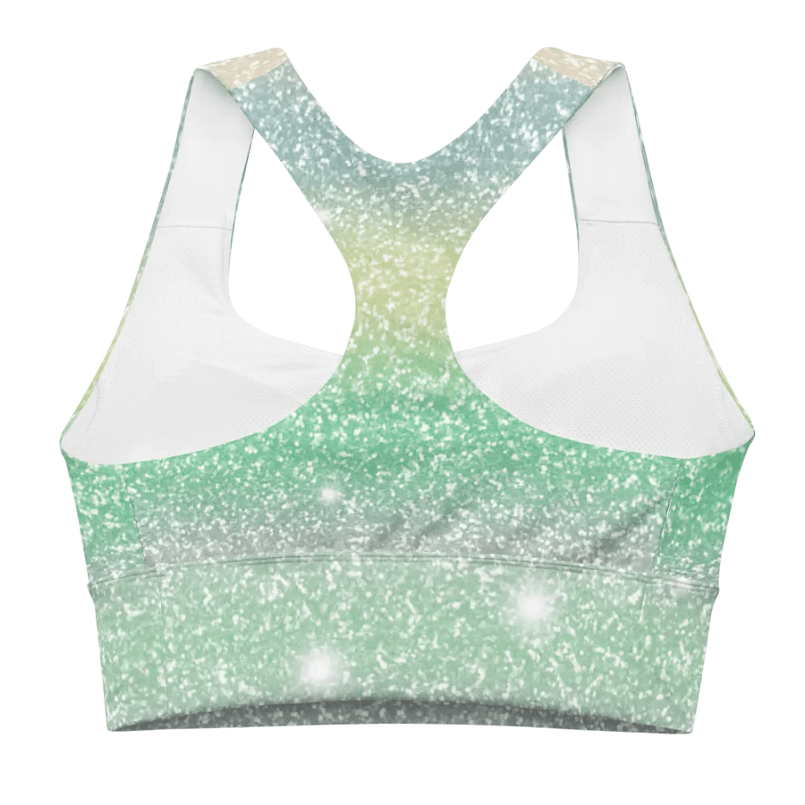Glitter Unicorn Texture Design Longline Sports Bra - 10 product image (3)