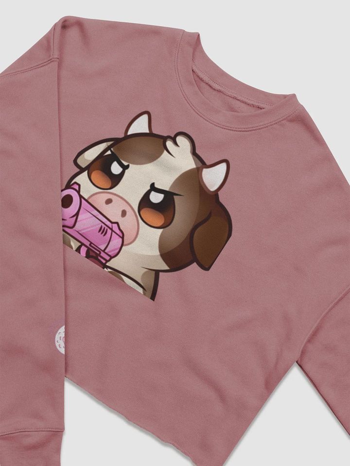 Women's Fleece Cropped Gun Emoote Crewneck Sweatshirt product image (6)