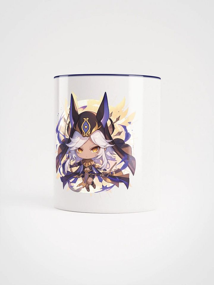 Cyno Genshin Impact Ceramic Mug – Dark Blue Handle & Interior product image (1)