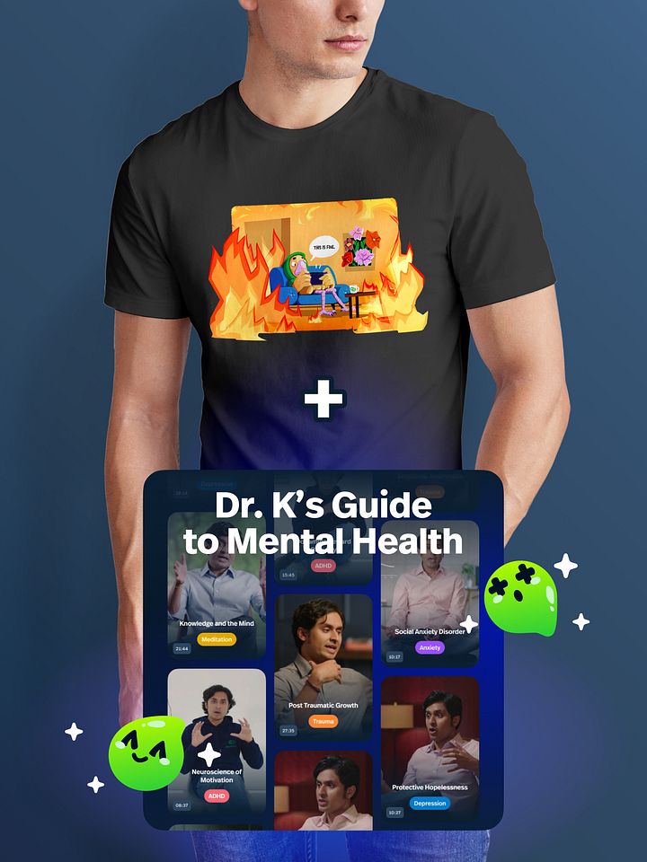 "This is fine" Tee + Dr. K's Guide Bundle product image (1)