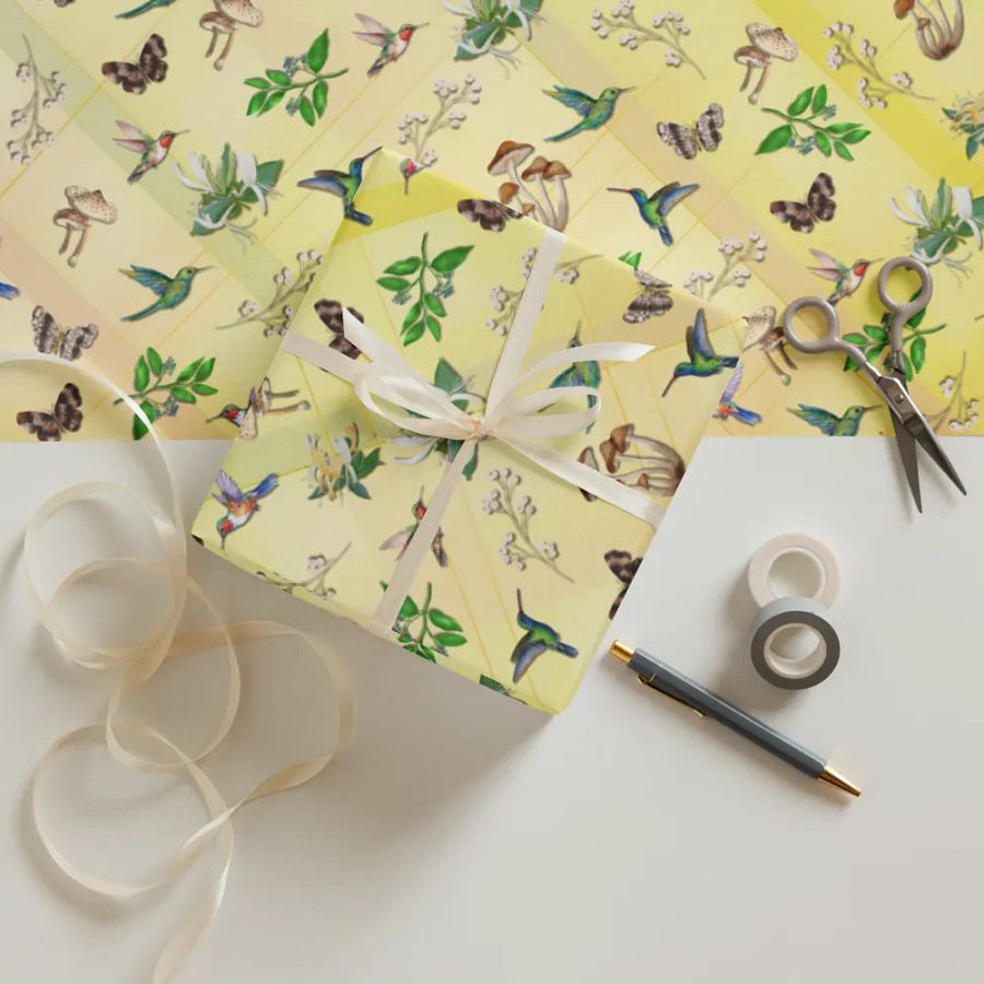 Birds, Butterflies, and Botanicals 3 Sheet Wrapping Paper product image (9)