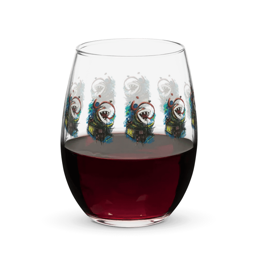 Piranha Plant by StephyJ Stemless Wine Glass product image (7)