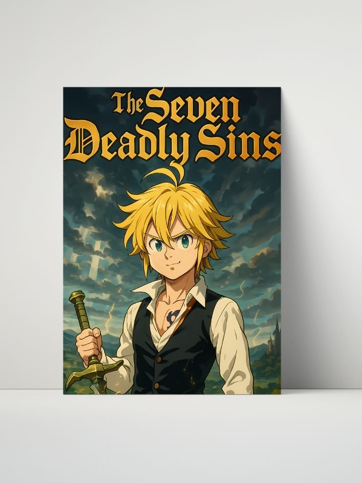 The Seven Deadly Sins – Meliodas Stormwatch 8x10 Metal Print product image (1)