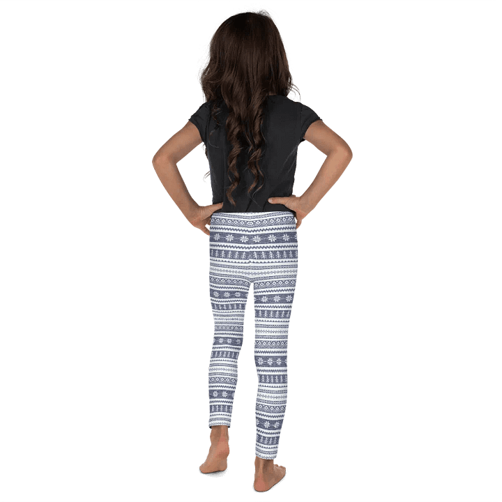 Fairisle Printed Kids Leggings, Navy product image (2)