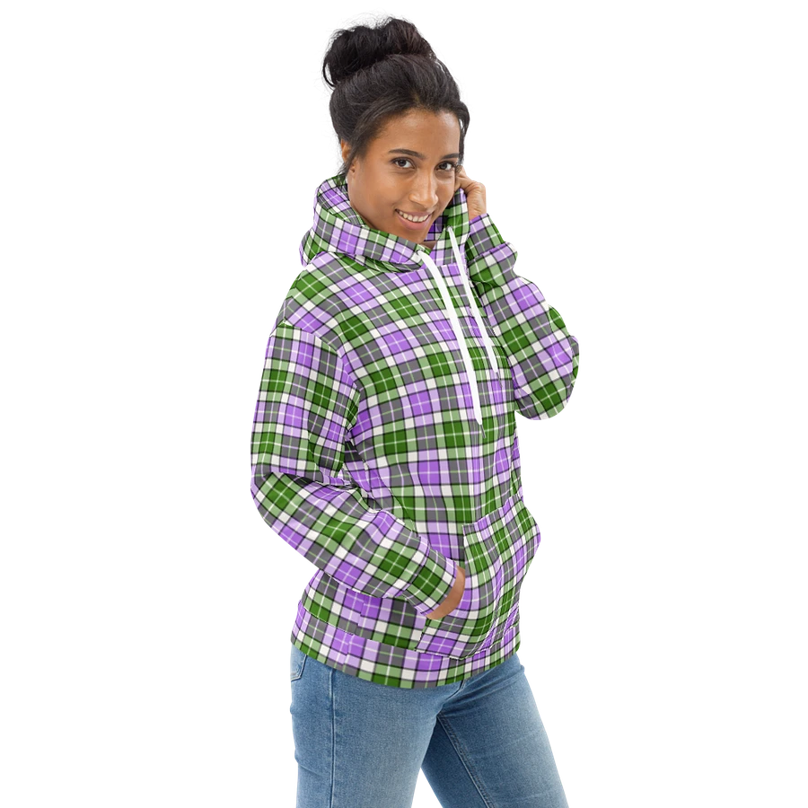 Lavender and Green Plaid Hoodie product image (1)