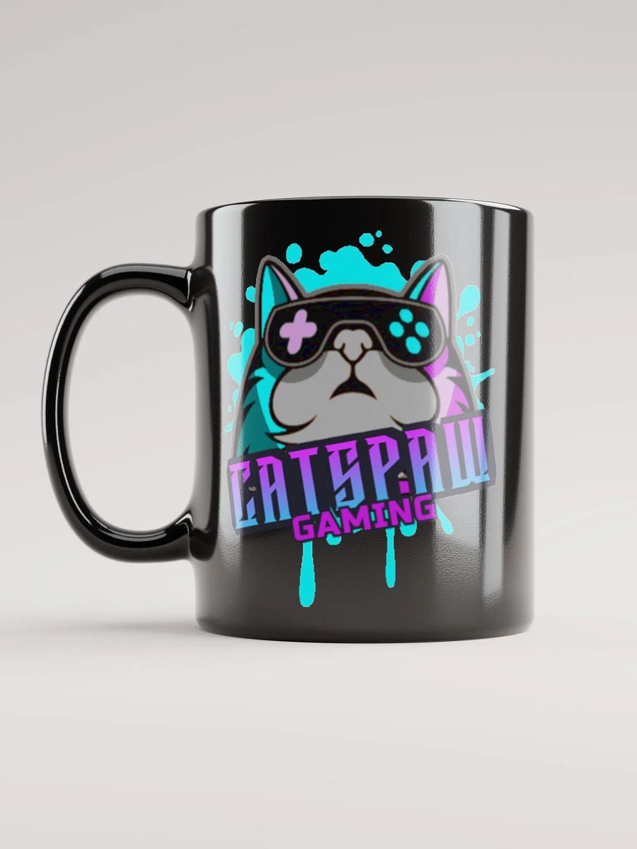 CatsPaw Gaming Logo Black Glossy Mug product image (3)