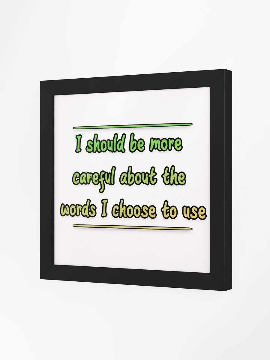 Poorly Chosen Words Commemorative Frame product image (1)