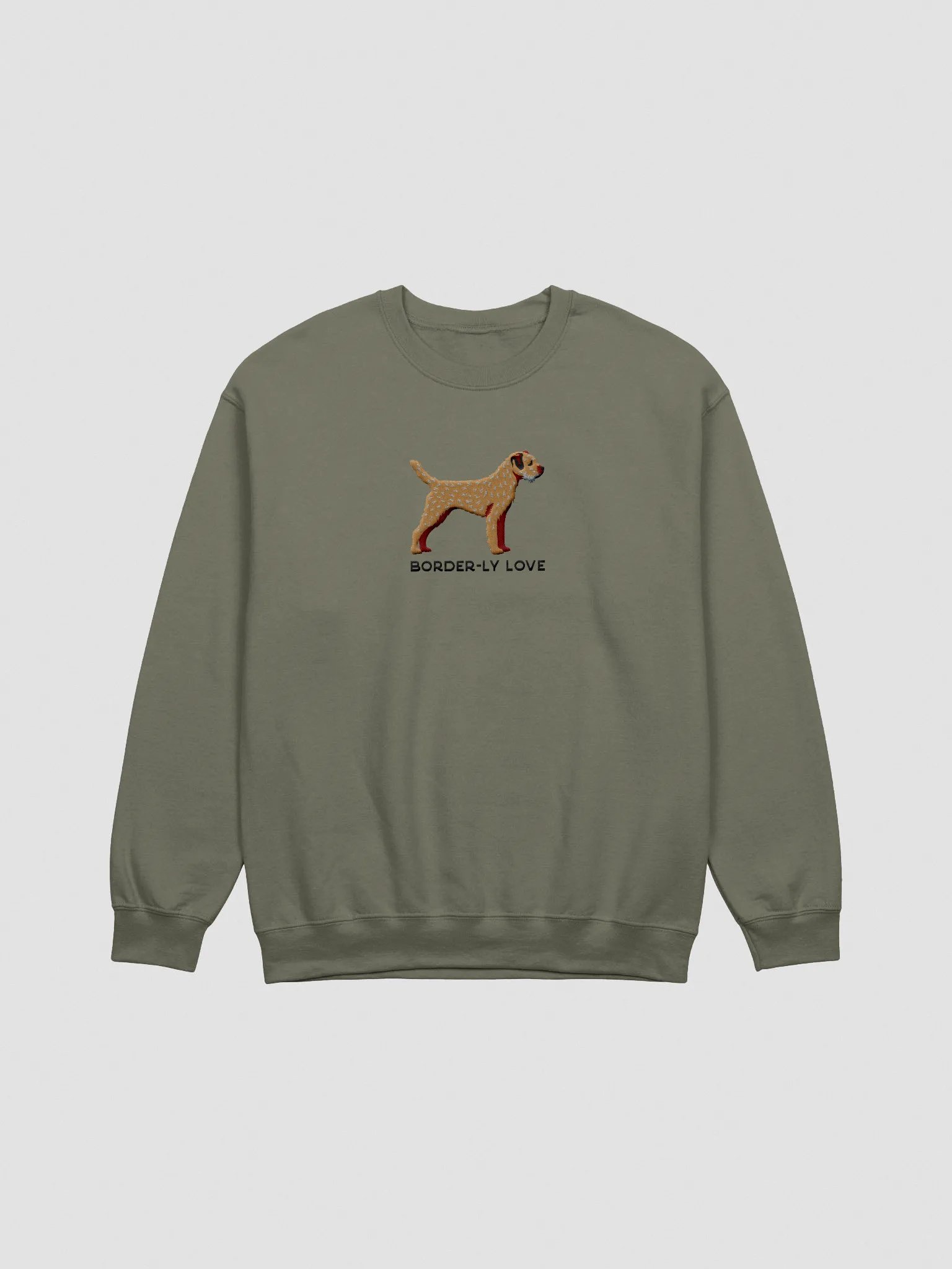 Border-ly Love Sweatshirt (Embroidered) of a Border Terrier product image (3)