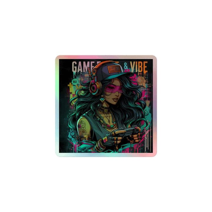 Game and Vibe Cyberpunk Splash Hologram Sticker product image (1)