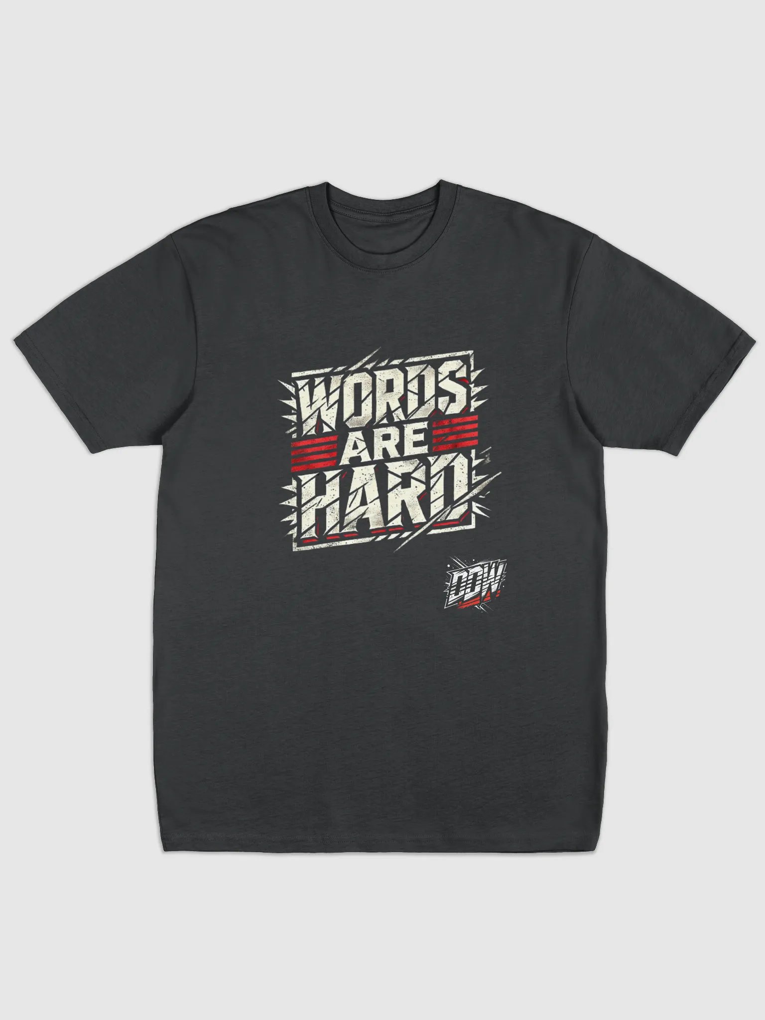 DDW WORDS ARE HARD T SHIRT product image (1)