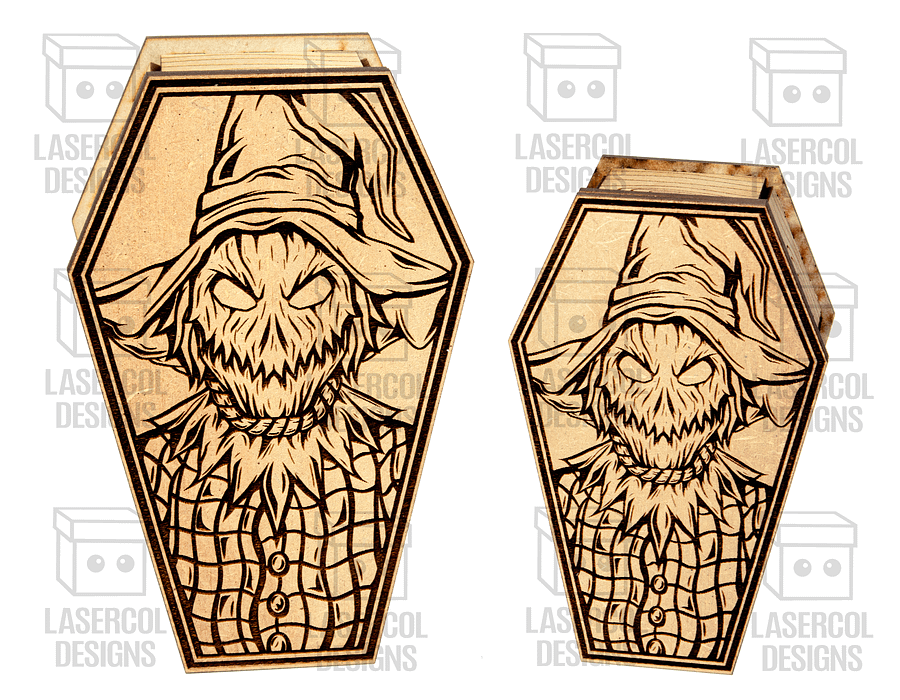 Halloween Coffin Box Set 4 (2 Sizes) - Laser Cut Files product image (3)