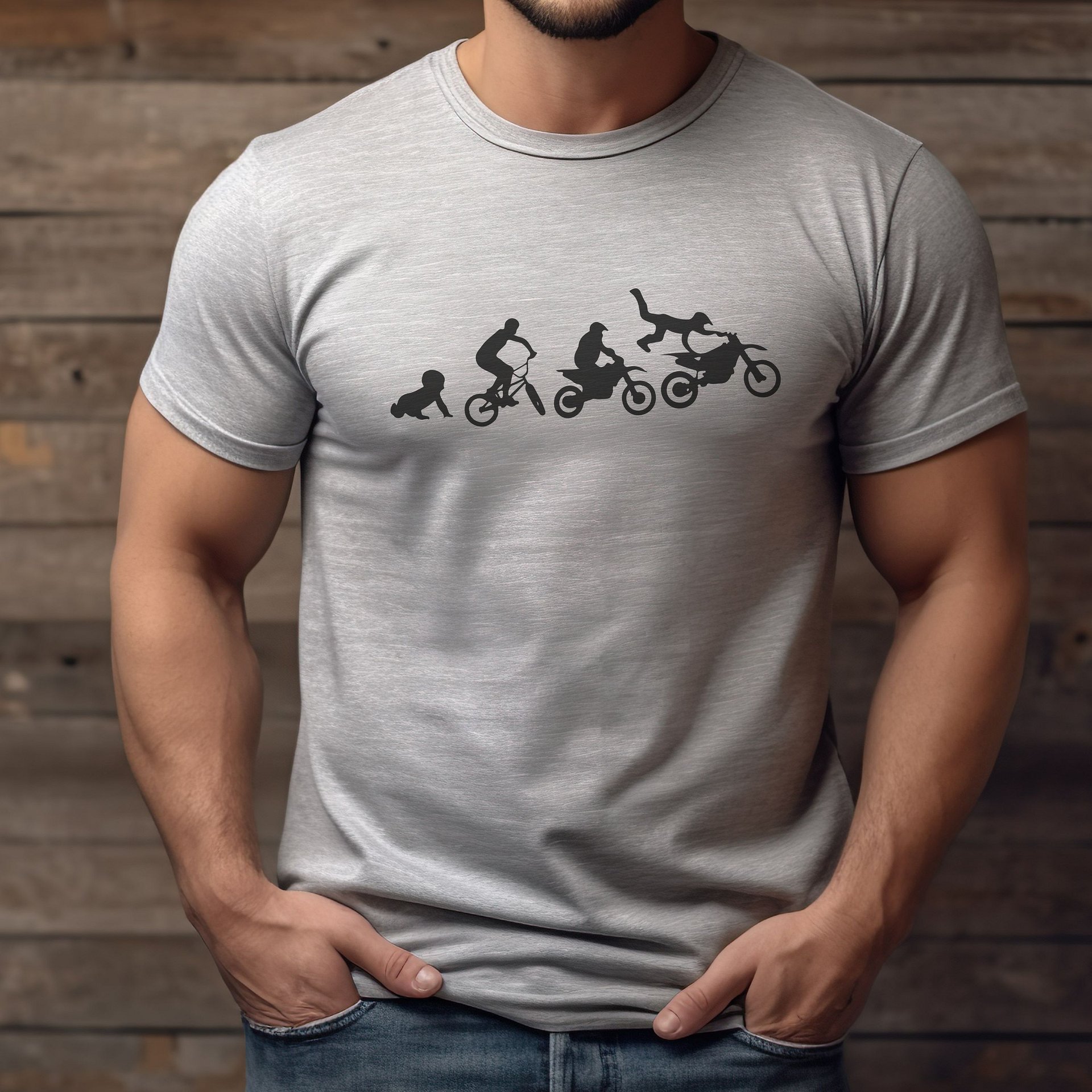Dirt Bike Evolution Gildan 64000 Unisex Tshirt product image (7)