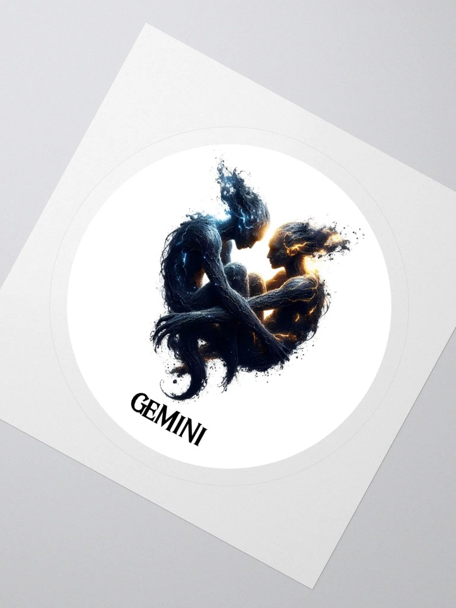 Mythical Gemini Zodiac Round Sticker product image (5)