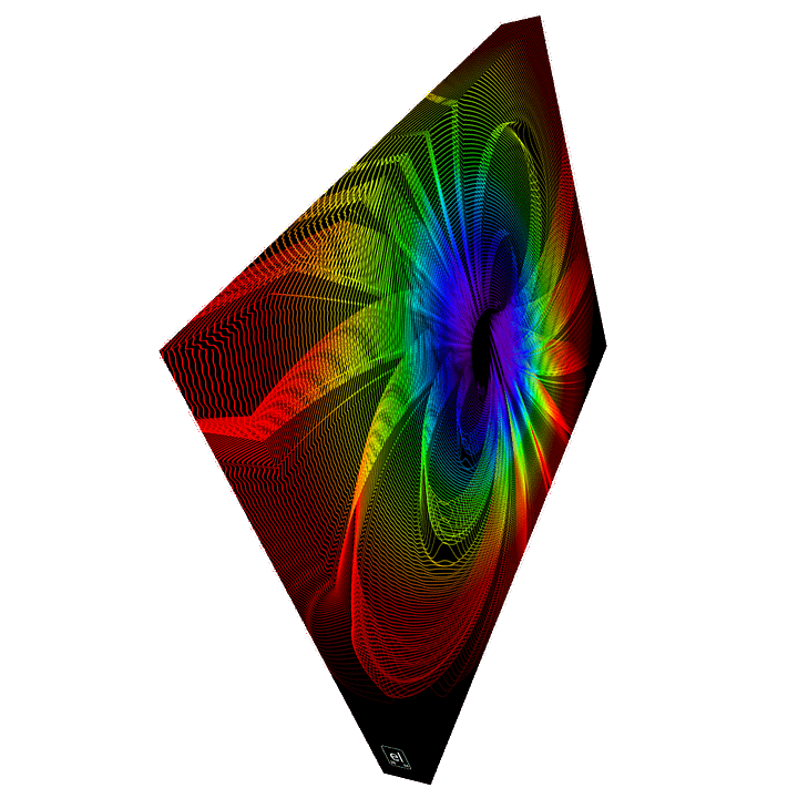 Sparse Spectral Spaceport Alpha - Diffraction Curves Physics Art Canvas Print product image (2)