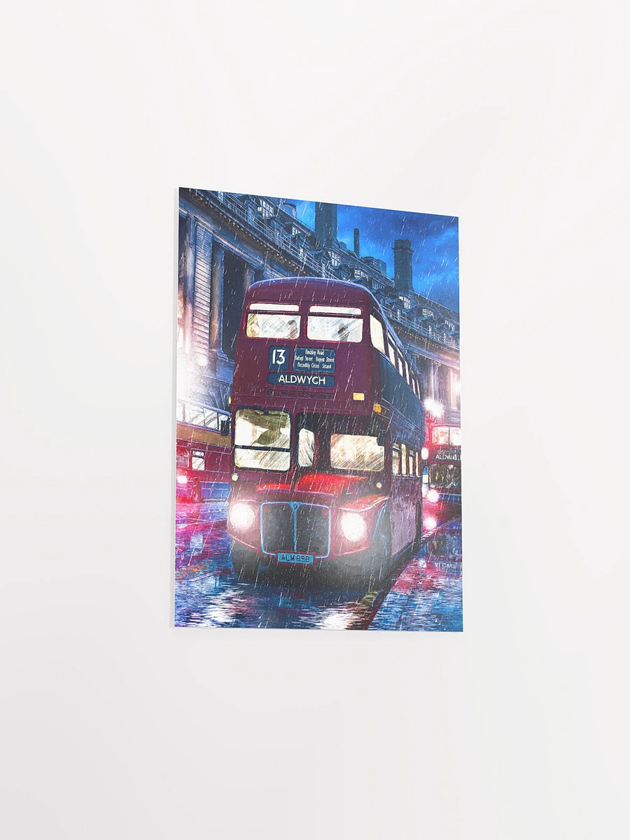 Routemaster Bus – Rainy London Matte Poster product image (3)