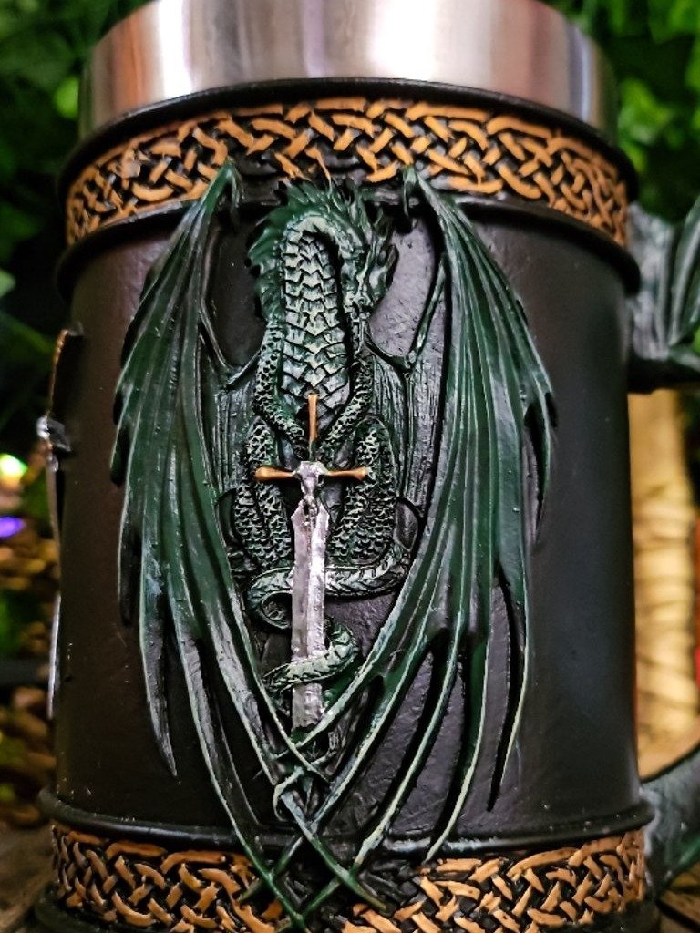 The Armored Kingdom Green Dragon Scale & Steel Mug product image (3)