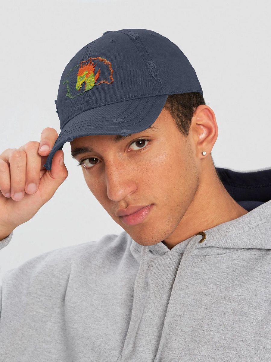Dragon's Embrace Distressed Dad Hat product image (5)