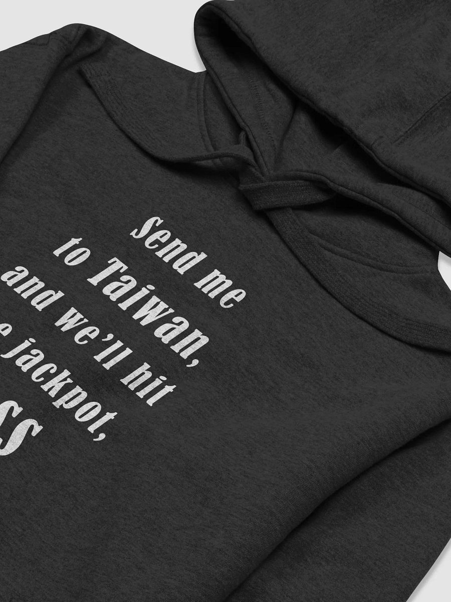 Send me to Taiwan, and we’ll hit the jackpot, boss_ black funny hoodie product image (3)