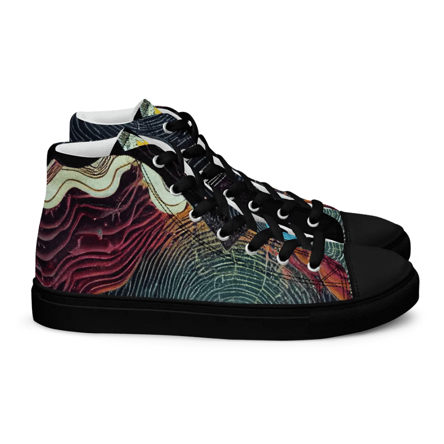 Cosmic Wave Women's premium canvas High Tops product image (2)