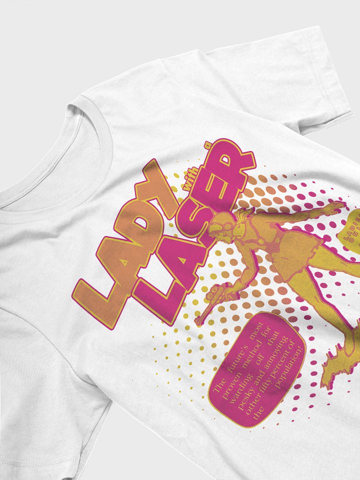 "Lady With A Laser" Retro Comic Tee (Malibu Colorway) product image (2)