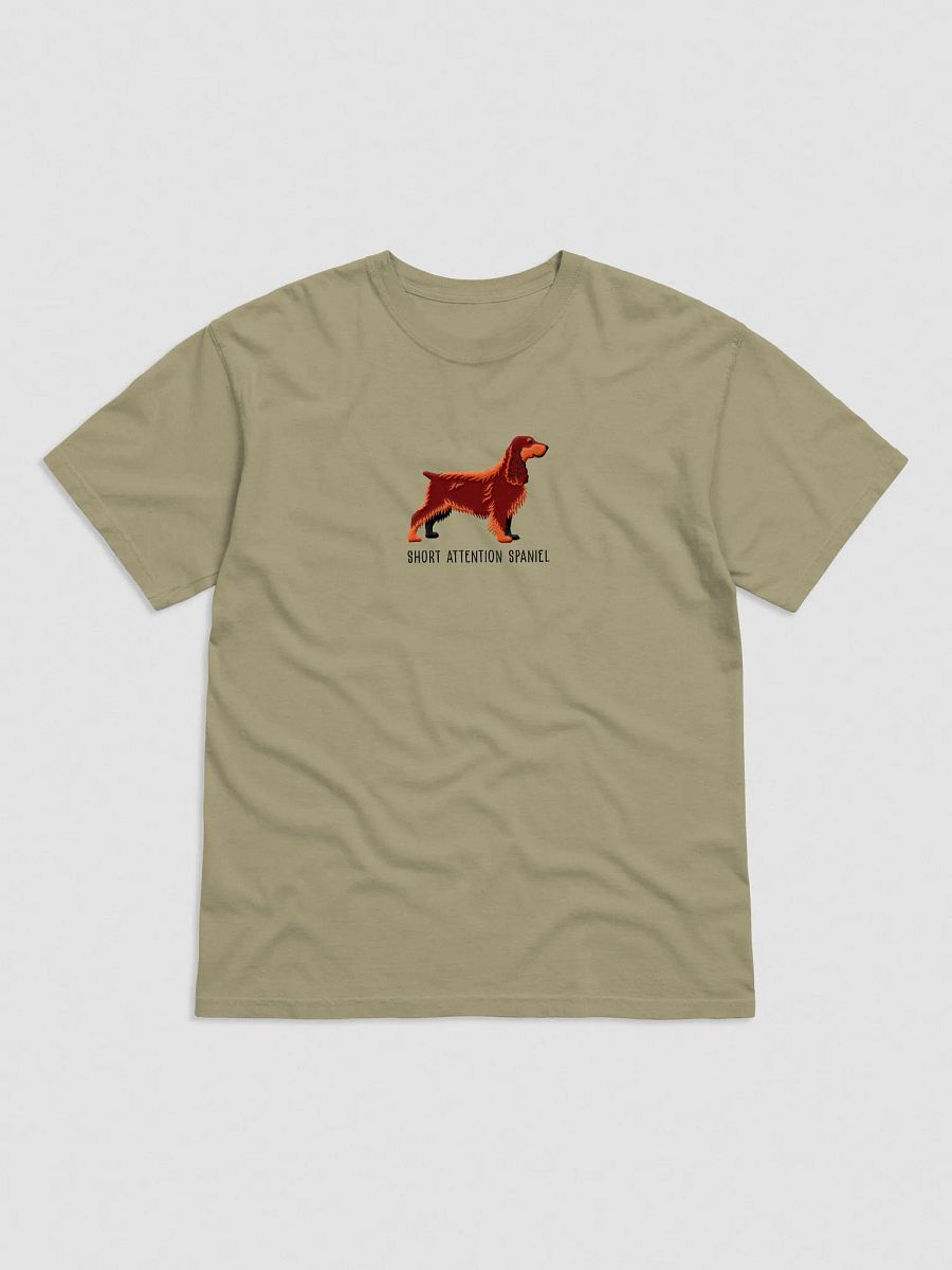 Short Attention Spaniel T-Shirt(Embroidered) of a Field Spaniel(Liver & Tan) product image (1)