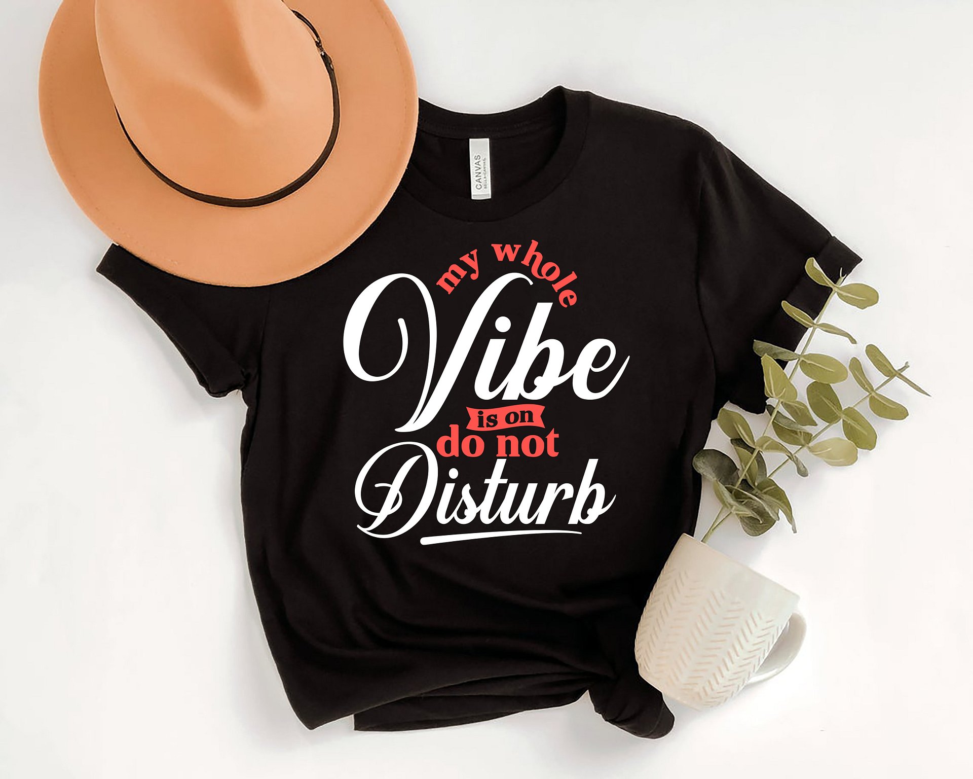 MY WHOLE VIBE IS ON DO NOT DISTURB-T-SHIRT & 5 MIN GRATITUDE JOURNAL BUNDLE product image (2)