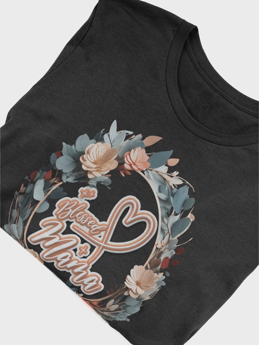 Mothers Day Floral Wreath Blessed Mama T-Shirt product image (2)