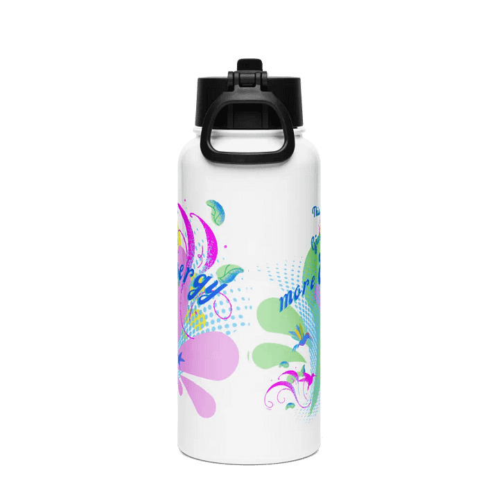Energetic Vibes Stainless Steel Water Bottle for healthy moms ladies men product image (2)