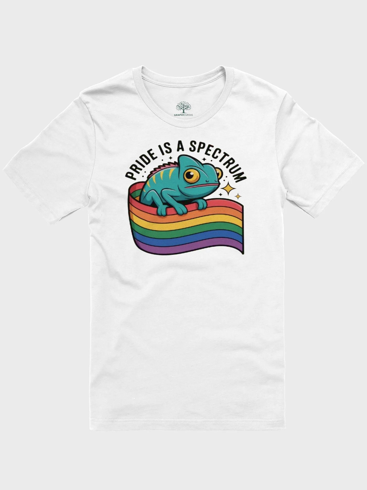"Pride is a Spectrum" Chameleon T-Shirt - Celebrate Inclusivity with Graphic Grove product image (2)