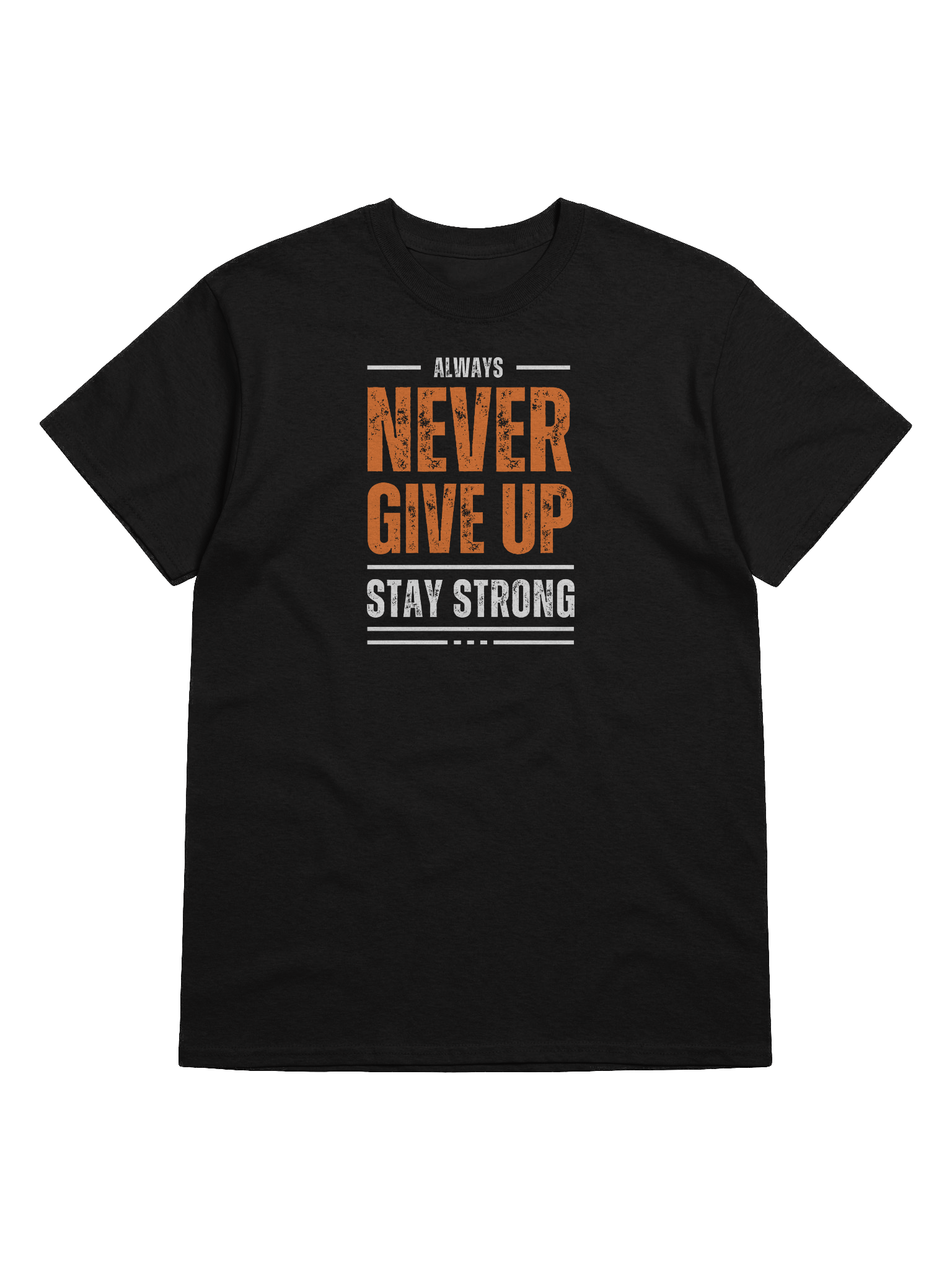 NEVER GIVE UP Bold Orange Tee product image (5)