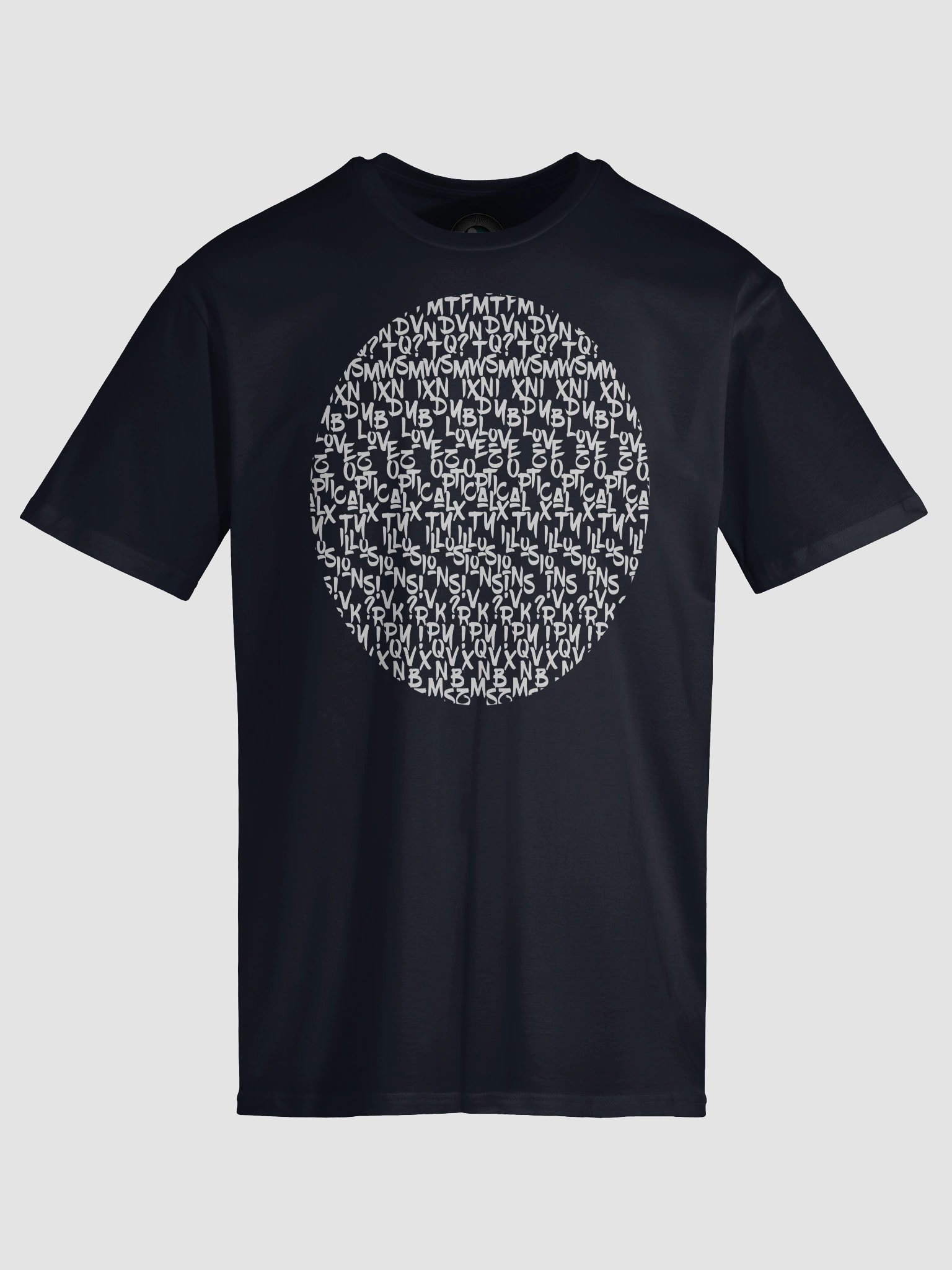 I LOVE OPTICAL ILLUSIONS T-SHIRT UNISEX WHITE TEXT product image (3)