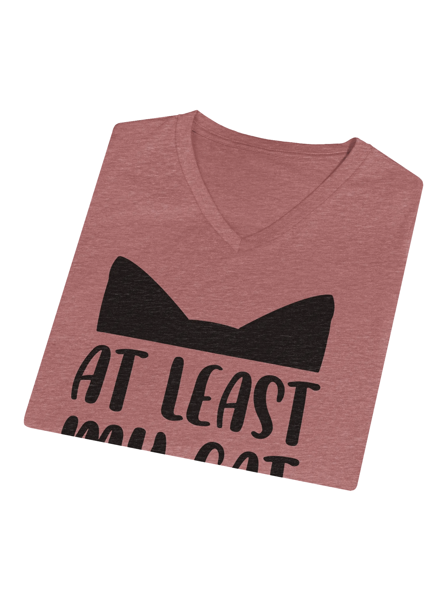 "At Least My Cat Loves Me" Comfort V-Neck Tee product image (3)