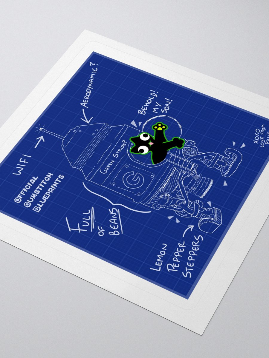 Sticker - DerpCat II Rocket Blueprint product image (9)