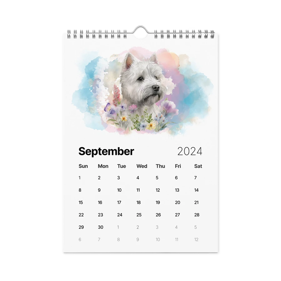 Watercolor Dogs 2024 Wall Calendar, 12 Months, Version 2 product image (14)