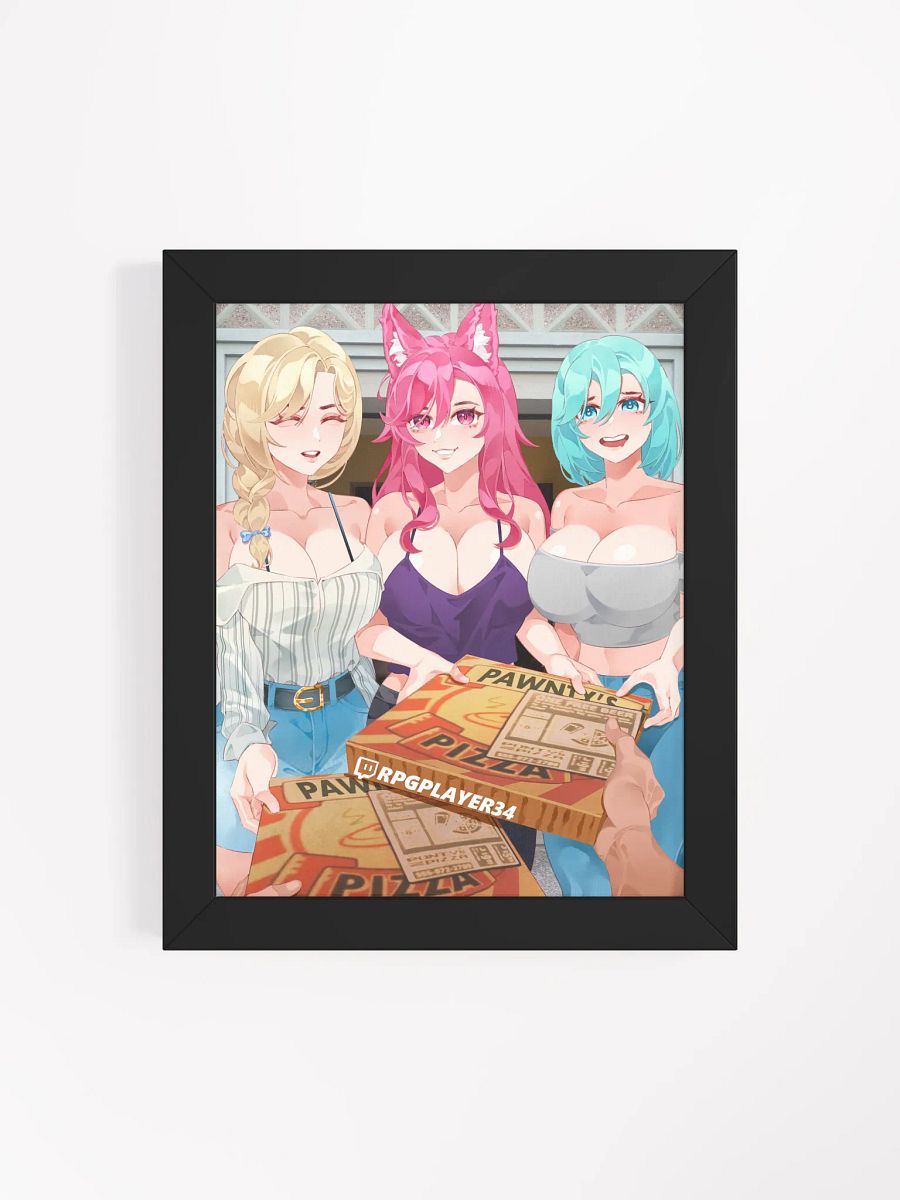 Cynthia, Akihiko, & Selphie - Ordering Pizzas for Ladies Night - SFW - FRAMED product image (4)