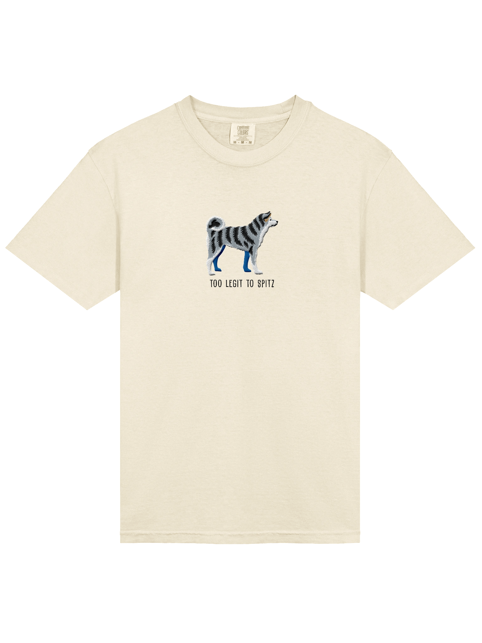 Too Legit to Spitz T-Shirt(Embroidered) of a Japanese Akita Inu(Blue Brindle) product image (43)