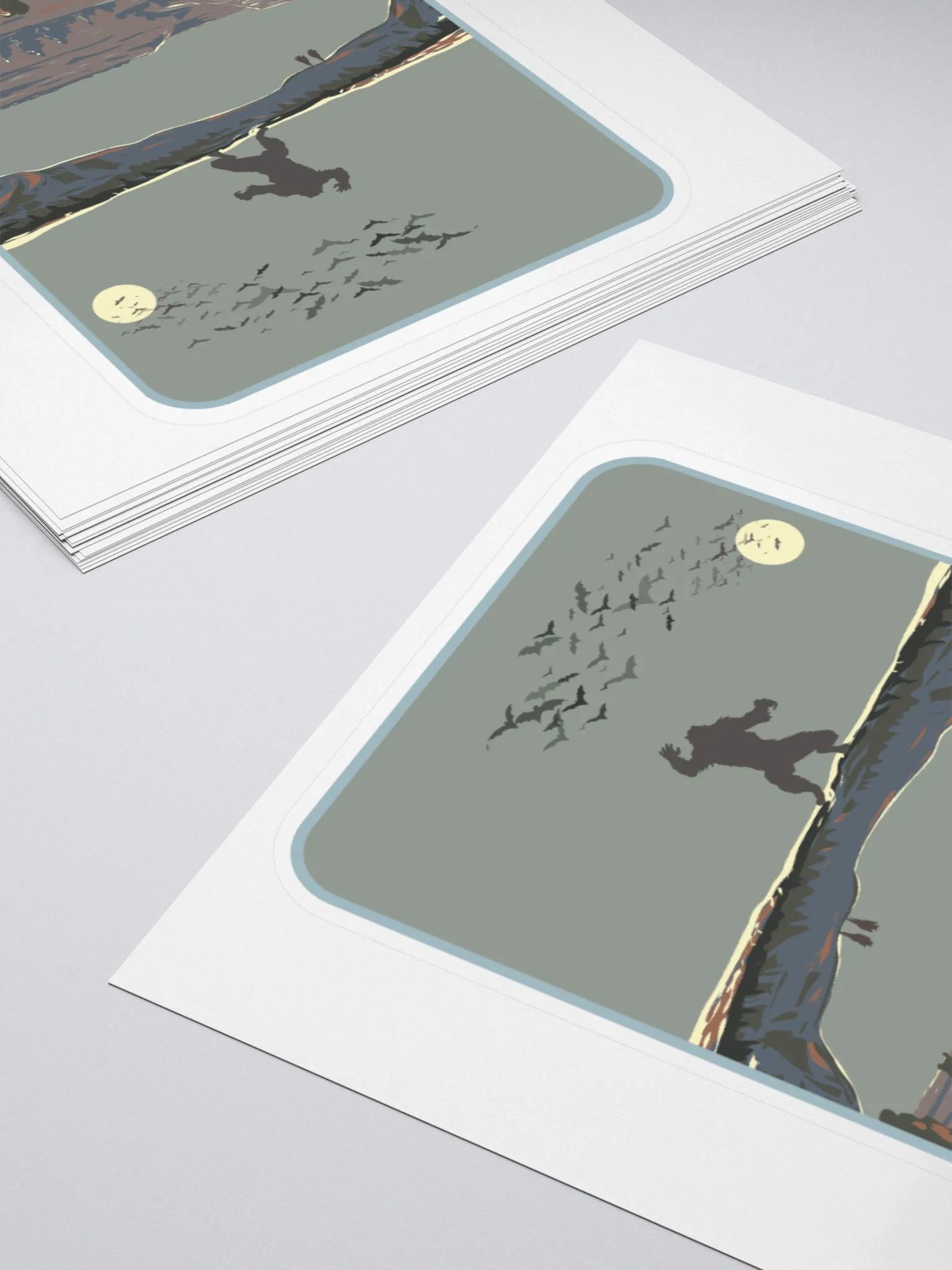Skinwalker Moon Kiss Cut Stickers product image (4)