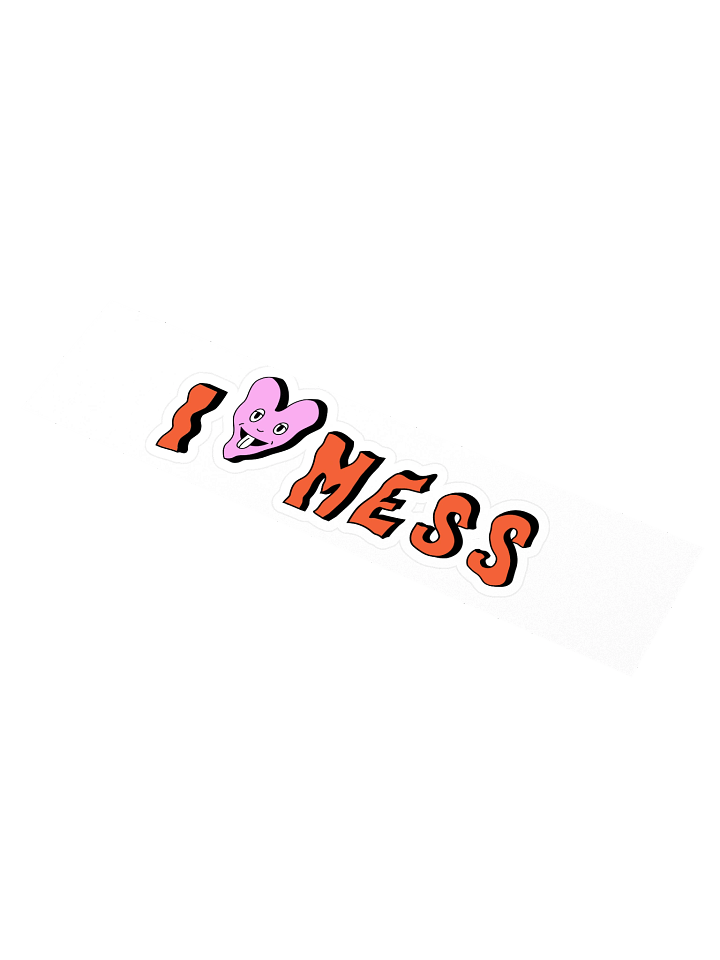 I Heart Mess Bumper Sticker product image (1)