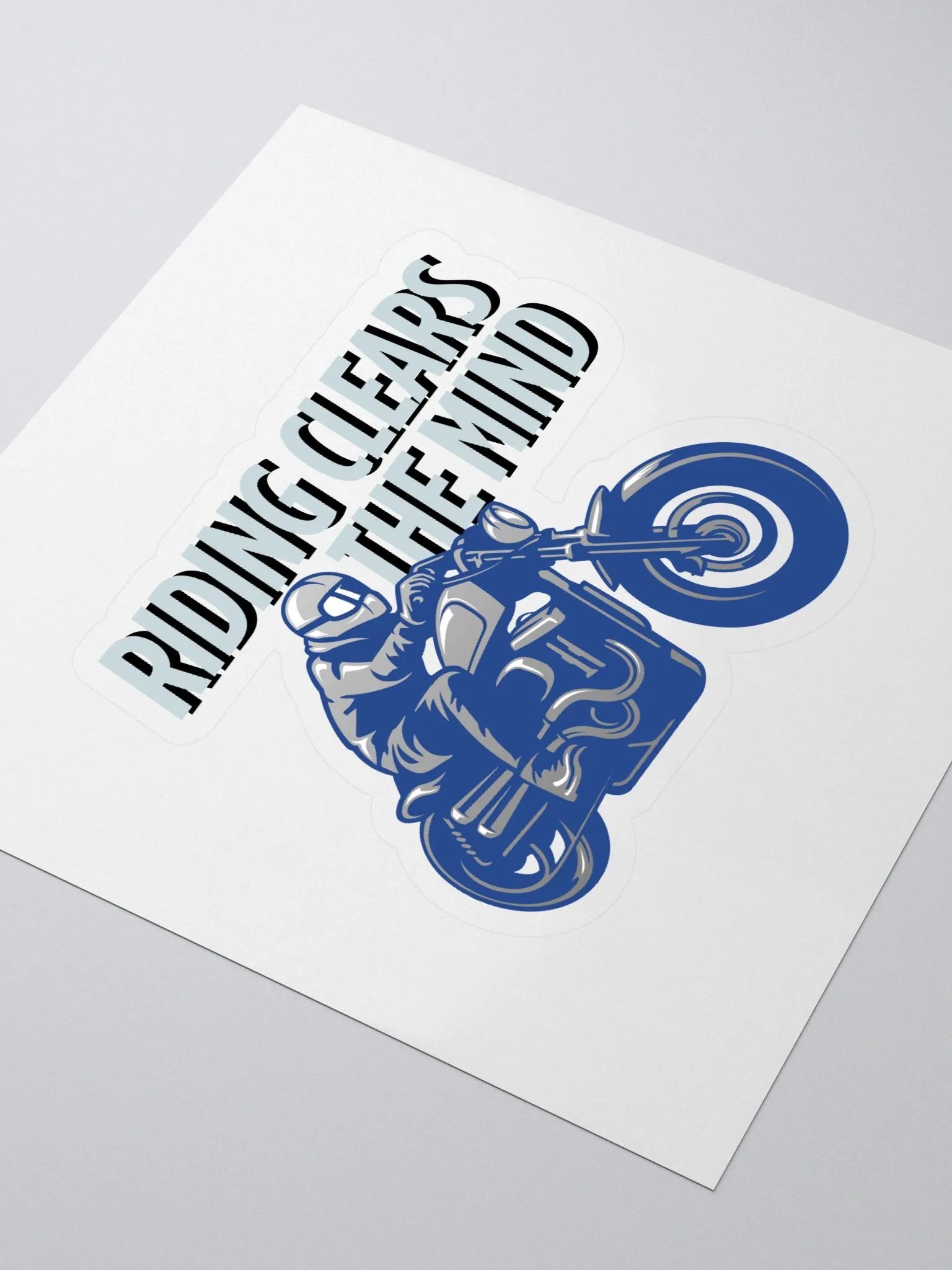 Ride Free Kiss Cut Stickers | Riding clears the mind. product image (3)