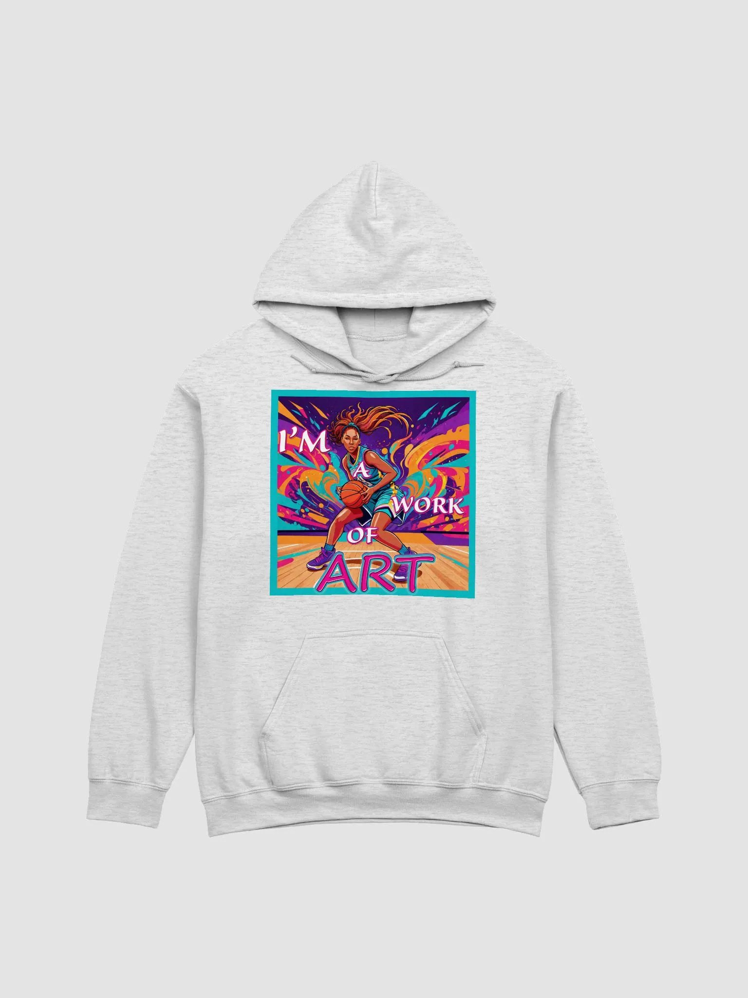 Novelty Ball Girls IM A WORK OF ART hoodie product image (4)