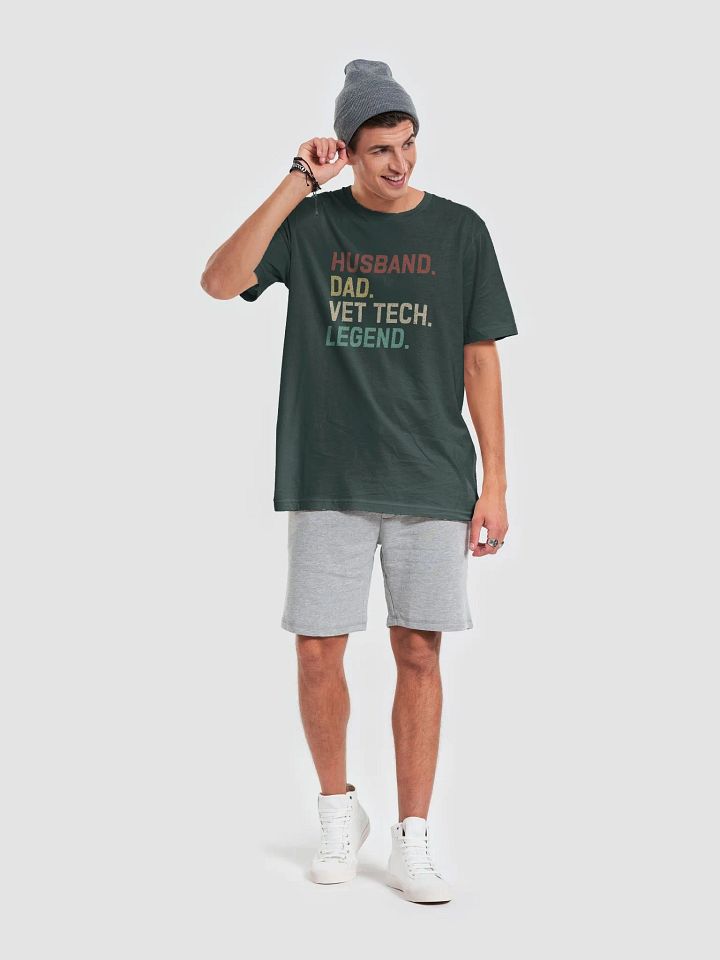 "Husband-Dad-Vet tech-Legend" t-shirt (dark background) product image (2)