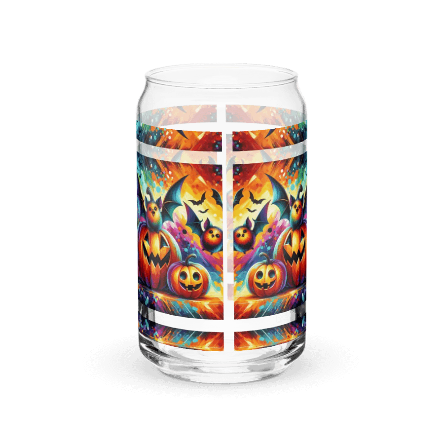Beautiful Bats & Pumpkins Halloween Themed Glass product image (10)