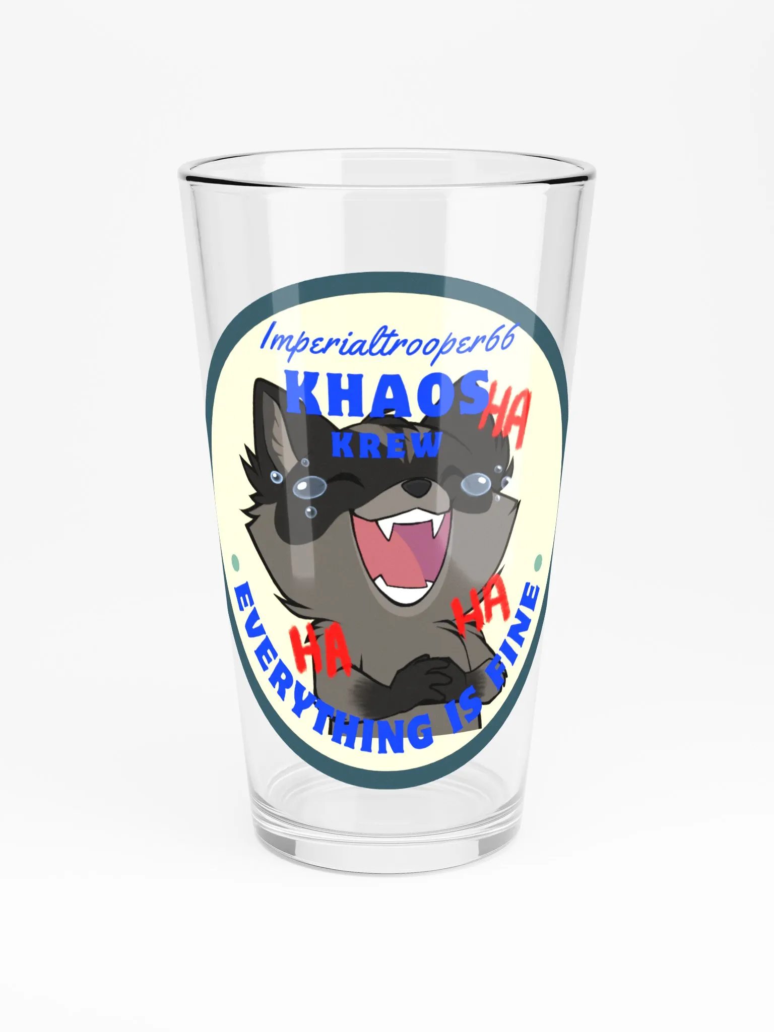 KHAOS KREW Laughing Pedro Pint Glass product image (3)