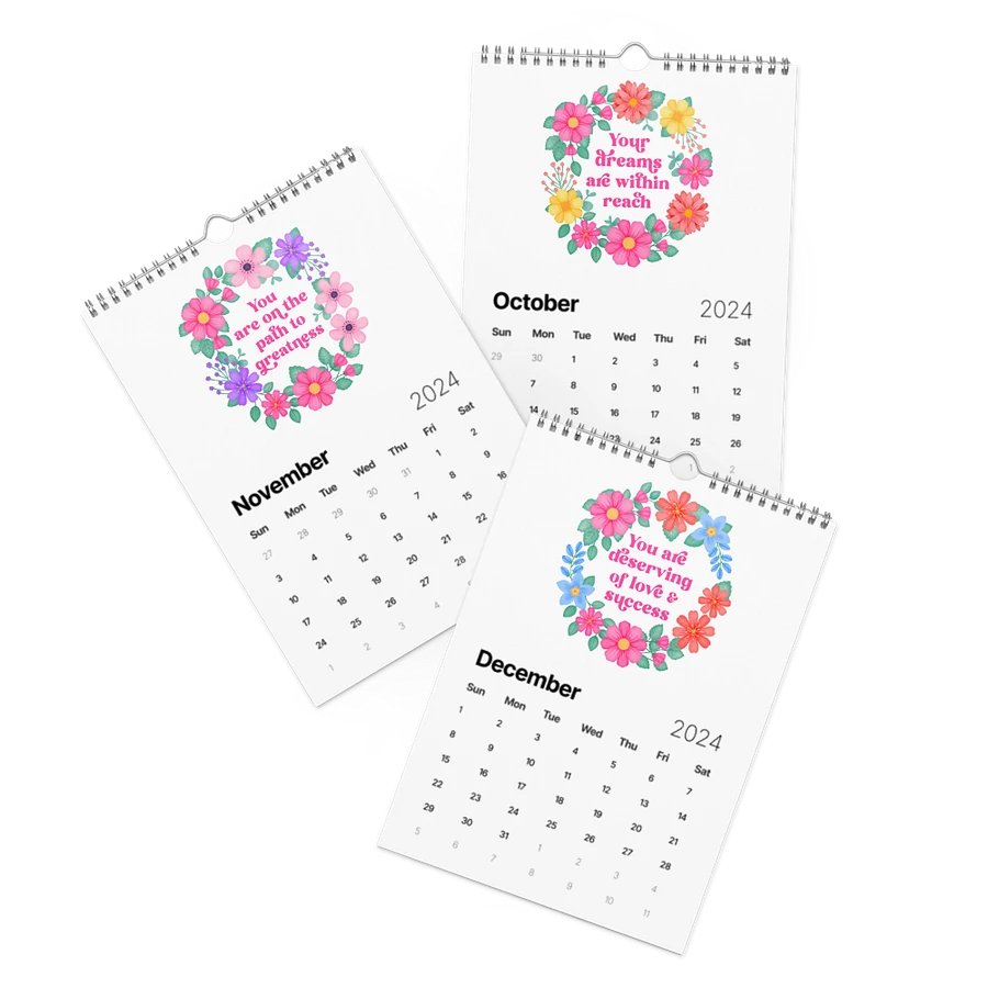 Vibrant Floral Motivational Quotes Calendar product image (2)