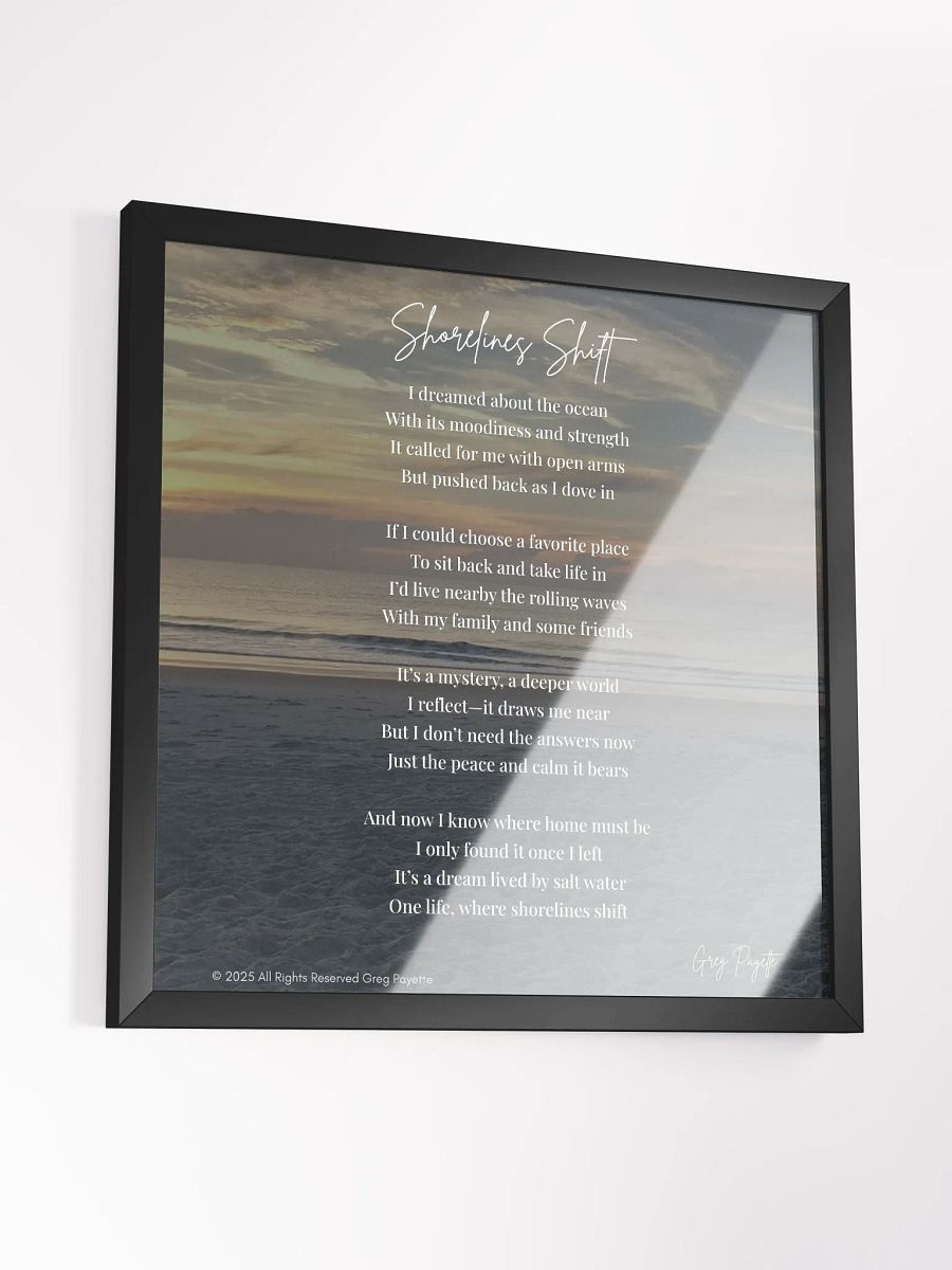 Shorelines Shift - a poem about the ocean by Greg Payette product image (19)