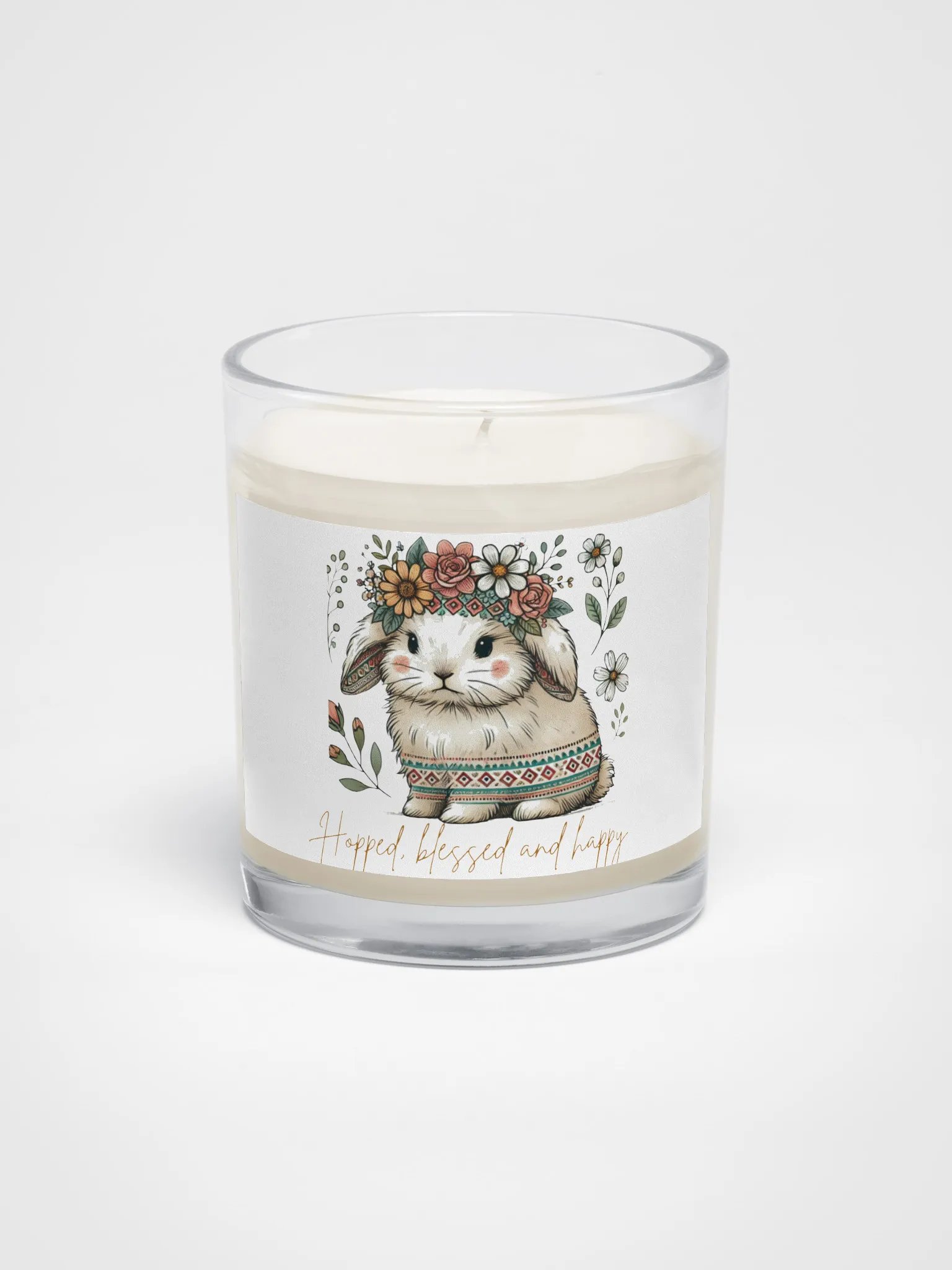 Floral Rabbit Bliss Soy Wax Candle product image (1)
