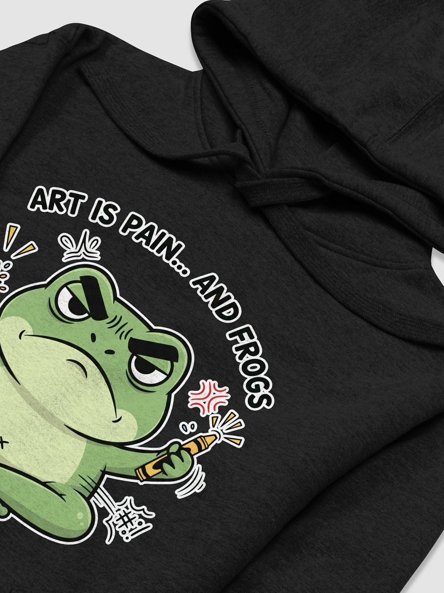 Grumpy Frog with Crayons Unisex Premium Hoodie product image (3)